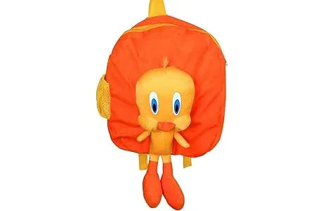 Blue Tree Soft Material School Bag for Kids Plush Backpack Cartoon Toy Children s Gifts Boy Girl Baby Decor School Bag for Kids Age 2 to 6 Year Tweety 