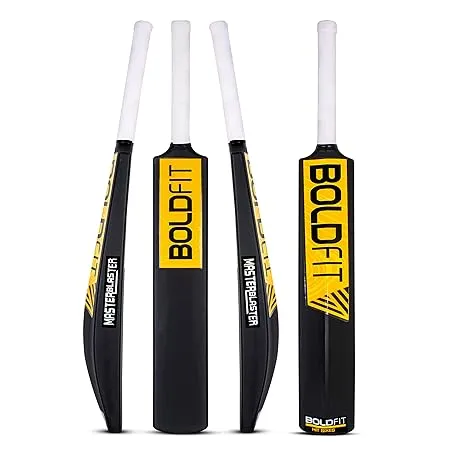 Boldfit Turf Bat Cricket for Adults Plastic Tennis Cricket Bat for Mens Heavy Plastic Cricket Bats with Grip for Gully Cricket Tournament Match Standard Full Size Tennis Ball Bat for Cricket Black