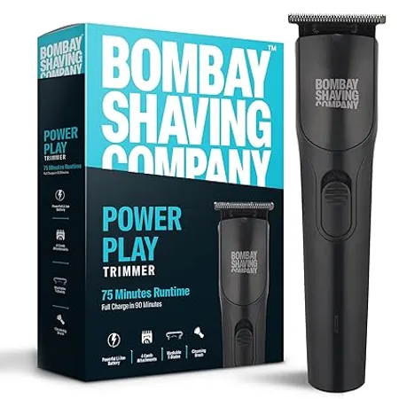 Bombay Shaving Company Power Play Trimmer For Men Trimmer 75 min Runtime 5 Length Settings Black 2 Year Doorstep Replacement Warranty