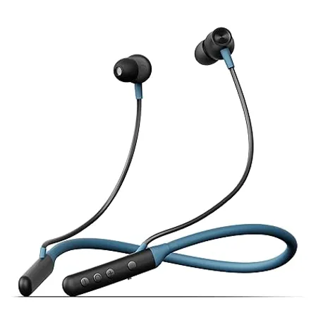 Boult Audio YCharge Wireless in Ear Bluetooth Earphones with 12H Playtime Type C Fast Charging 20Min 100 Playtime Pro Calling Mic Made in India 12mm Bass Drivers IPX5 Neckband Blue 