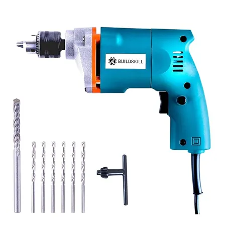 Buildskill BED1100 Blue 6 1 Bits Professional Electric Home DIY Pistol Grip Drill