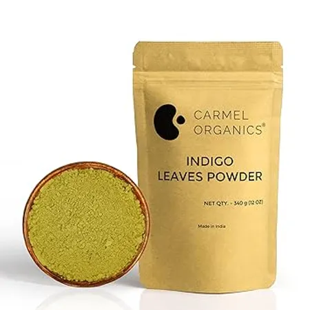 CARMEL ORGANICS Indigo Leaves Powder 340 Grams for Hair Colour Pack of 1 No Added Preservatives Avuri Avuri Akulu Powder Indigofera tinctoria Powder