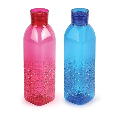 CELLO Florence 1000ml BPA Free 100 food grade Safe Plastic Refrigerator Safe Wide Mouth Leakproof Set 2 Assorted