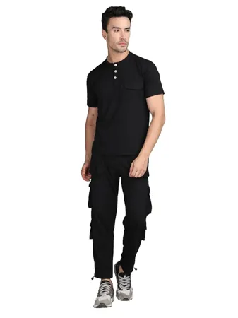 CHKOKKO Men Casual Summer Track Suit Co ord Sets