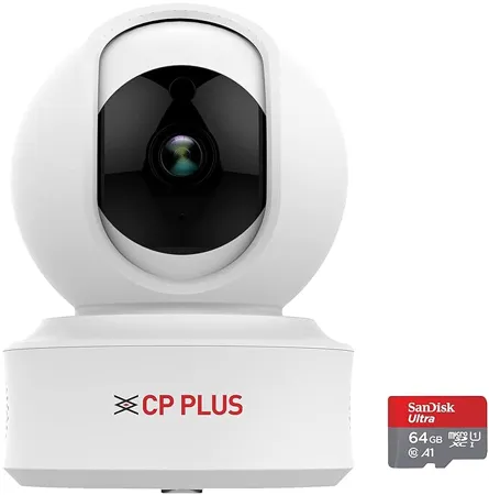 CP PLUS 1080P Full HD Smart Security Camera 360 with Pan Tilt Two Way Talk SanDisk Ultra microSDXC UHS I Card 64GB