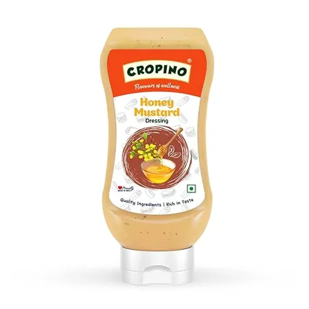 CROPINO Honey Mustard Dressing Dips 300g Tangy Sweet Spread Used in French Fries Sandwiches and Salad