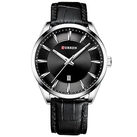 CURREN Luxury Casual Stainless Steel Watches Japan Movement Waterproof Business Quartz Wristwatches Silver Blue Color