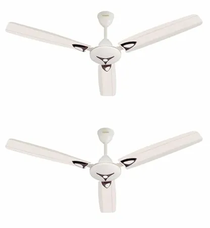 Candes Star 1200mm 48 inch High Speed Anti dust Decorative 3 Star Rated Ceiling Fan 405 RPM with 2 Yrs Warranty Ivory Pack of 2 
