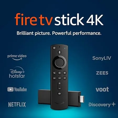 Certified Refurbished Fire TV Stick 4K with Alexa Voice Remote Stream in 4K resolution