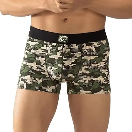 Chromozome Men Cotton Stretch Printed Trunk