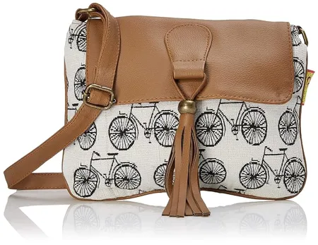 Ciyappa Women and Girls Crossbody Canvas Shoulder Sling bag for Shopping Travel