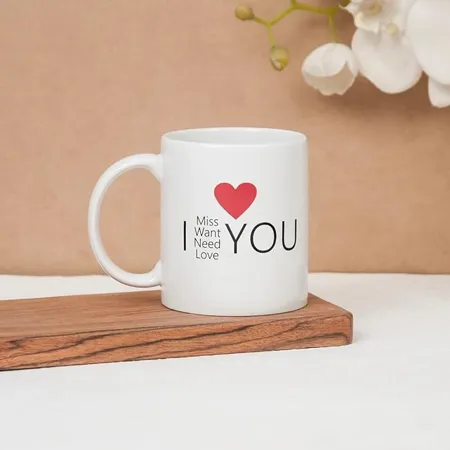 Clay Craft CC MM1 Swiss REZ12 Microwave Safe Coffee Mug for Couples Wife Husband 300ml Miss You