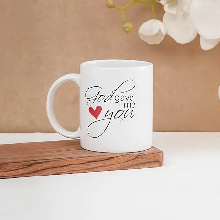Clay Craft CC MM1 Swiss REZ13 Microwave Safe Coffee Mug for Couples Wife Husband 300ml Love You