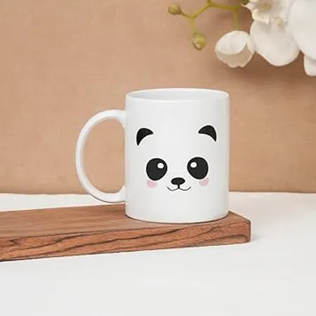 Clay Craft Ceramic Cc Mm1 Swiss Rez4 Microwave Safe Coffee Mug for Gift to Couples Wife Husband Boyfriend Girfriend Brother 300 ml Cute Panda