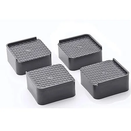 Clazkit Refrigerator Stand Washing Machine Stand Furniture Base Stand Fridge Stand for Single Door and Double Door Black Pack of 4 