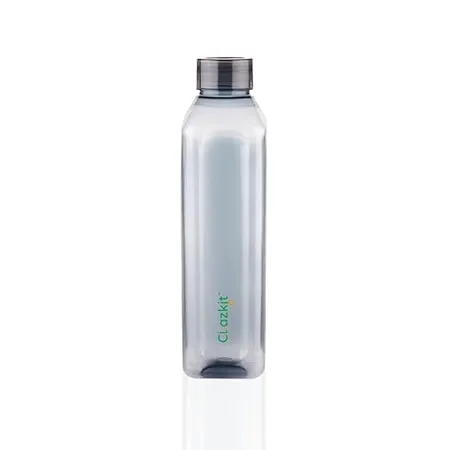Clazkit Venice Plastic Water Bottle Pack of 1 Black 1 Litre