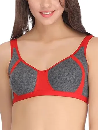 Clovia Women s Cotton Rich Solid Non Padded Full Cup Wire Free T Shirt Bra Light Grey