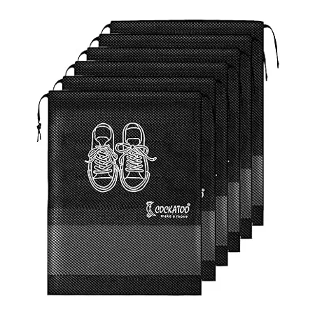 Cockatoo Shoe Bag for Travel Storage Women Men Travelling Shoe Storage Bag Shoe Storage Organizer Bag Pack of 6 Shoe Pouch 13 x 17 32 Inch 