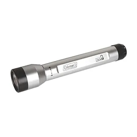 Coleman Divide 200 LED Aluminum Flashlight Battery Lock Silver 