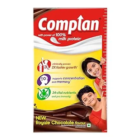 Complan Nutrition and Health Drink Royale Chocolate 1kg Refill Pack with power of 100 Milk Protein and contrains 34 Vital Nutrients