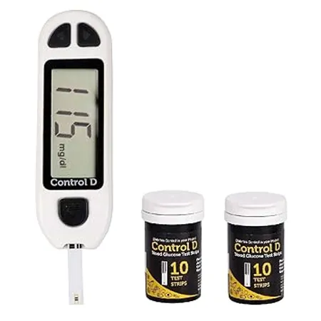 Control D Blood Glucose Monitor Pack of 20 Strips White 