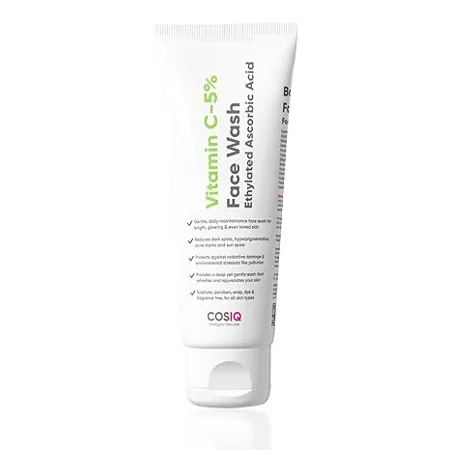Cos IQ Vitamin C 5 Brightening and Glow Face Wash for Clean Clear Bright Skin Suitable for all Skin Type Ideal for Men Women Vegan Cruelty Free 30 Days Pack 100ml 