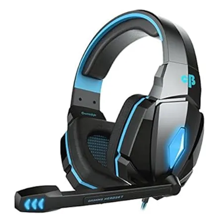 Cosmic Byte Over the Ear Wired Headsets with Mic LED G4000 Edition Blue Pack Of 1 