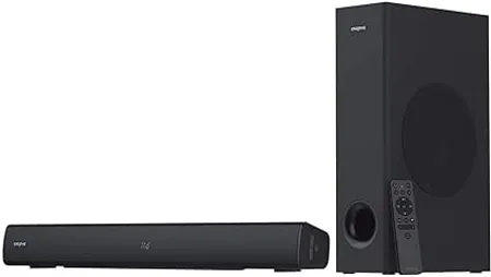 Creative Stage V2 2 1 Channel 160W Soundbar with Subwoofer Clear Dialog and Surround by Sound Blaster Bluetooth 5 0 TV ARC Optical and USB Audio Adjustable Bass and Treble for TV