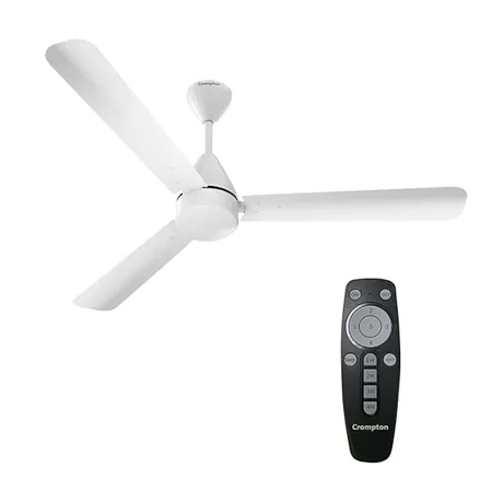 Crompton Energion Hyperjet 1200mm BLDC Ceiling Fan with Remote Control High Air Delivery Energy Saving 2 Year Warranty Opal White