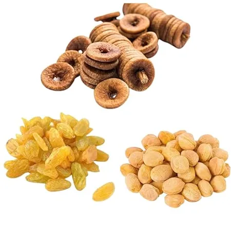 DD NUTS Premiun Quality Dry Fruits Combo Figs 200g Raisins 200g Apricots 75g Healthy Delicious Nuts and Raw Dry Fruits Combo Pack 475gm
