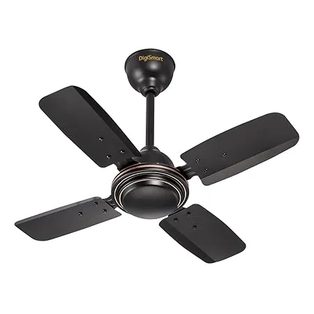 DIGISMART High Speed 850 RPM Uphaar 4 Blades 600MM Anti DUST Coating Ceiling Fan Smoke Brown 2 Year Warranty 24 Inch Smoke Brown 