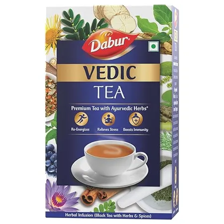 Dabur Vedic Tea 250g Black Tea Chai Handpicked from Assam Nilgiri Darjeeling Soulful Aroma Rich Taste Premium Tea