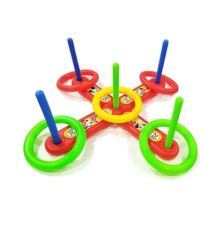 Disney Mickey Mouse Plastic Ringtoss Set for Kids Age 3 to 8 Years Indoor and Outdoor Sports Games Multicolor