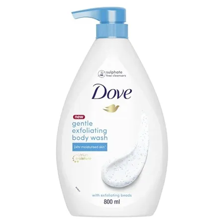 Dove Gentle Exfoliating Nourishing Body Wash 800 ml Moisturizing Body Wash For Softer Skin Dove Body Wash for Women Men Body wash for dry skin