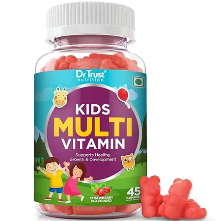 Dr Trust Nutrition Kids Multivitamin Gummies with sodium Vitamin Pantothenic Acid Zinc magnesium and Folate 711 Pack of 45 gummies