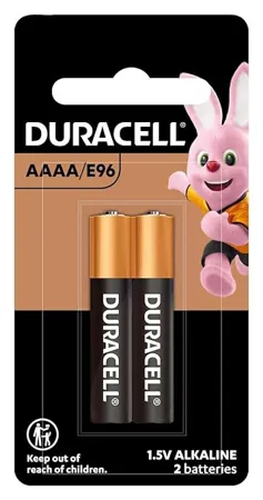 Duracell Specialty Alkaline AAAA Battery 1 5V Pack of 2 LR8D425 Suitable for use in Digital pens Medical Devices and headlamps