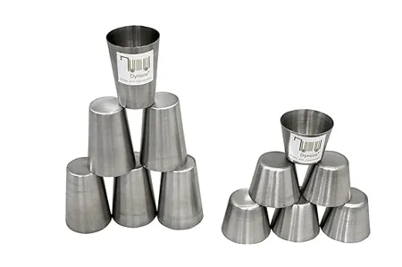 Dynore Stainless Steel Set of 12 30 50 ml Shot Glass