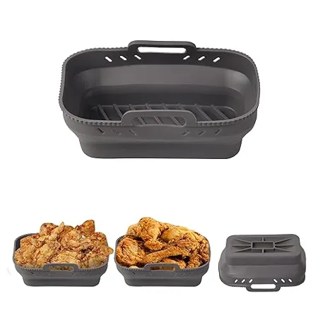 ENGULF Reusable Air Fryer Silicone Pot Easy to Clean Heat Resistant Silicone Air Fryer Basket