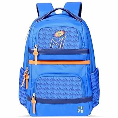 EUME Mumbai Indians 29 Ltrs Laptop Backpack with 1 Compartment Men Women Fit Up to 15 inch Laptop Royal Blue Color