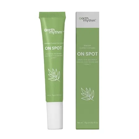 Earth Rhythm On Spot Acne Gel with Salicylic Acid Niacinamide Acid Azelaic Acid Pimple Treatment Gel For Men Women 15 gm