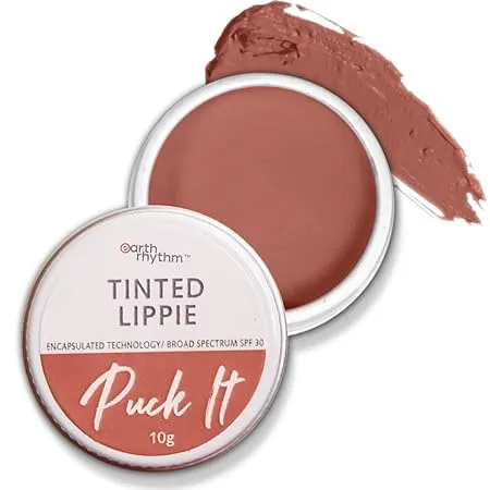 Earth Rhythm Tinted Lip Balm Cheek Tint with SPF30 Ahoy There Nourishes Hydrates Dry Chapped Lips Provides UV Protection with Shea Butter Almond Oil Chemical Paraben free 10 gm