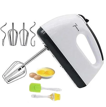 Easymart 180 Watt Hand Blender Mixer Electric Egg Beater For Cake Making and Beater For Whipping Cream Beater For Mix Cream Beater For Kitchen With 7 Speed with spatula and oil brush