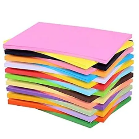 Eclet 40 pcs Color A4 Medium Size Sheets 10 colour X 4 Sheet Art and Craft Paper Double Sided Colored Origami Folding DIY Craft Smooth Finish Home School Office Stationery 10 Sheets each color 