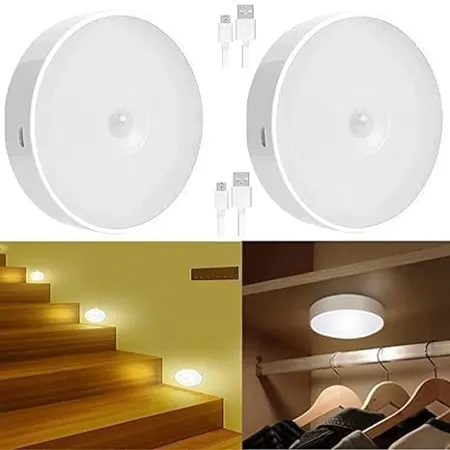 Eloxee Motion Sensor Light for Home with USB Charging Wireless Self Adhesive LED Magnetic Motion Activated Light Motion Sensor Rechargeable Light Motion Activated 3 
