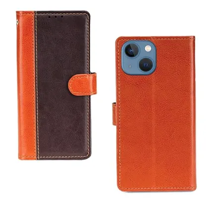 Etechnic Flip for Apple iPhone 13 Mini Leather Beige 