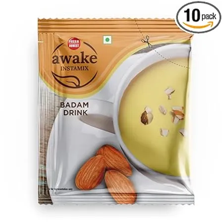 FRESH HONEST Awake Instamix Badam Drink 10G Pack Of 10 Vegetarian