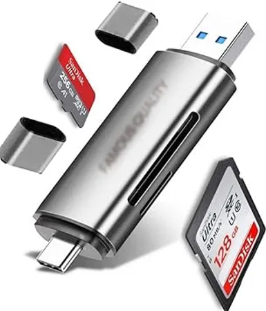 Famous Quality 3 in 1 USB 3 0 USB C Micro USB Card Reader SD Micro SDXC Memory Card Reader for MacBook PC Tablets Smartphones Silver 