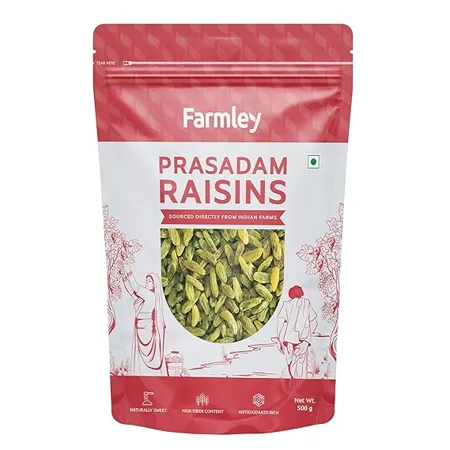 Farmley Prasadam Raisins Kishmish 500G Dry Fruit Healthy Snacks Nuts Ready To Eat Vegan Gluten Free Non Gmo Trans Fat Free Cholesterol Free 100 Natural Fresh