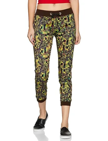 Fashion Cult Cotton Lycra Printed Multi Color Trouser for Women s