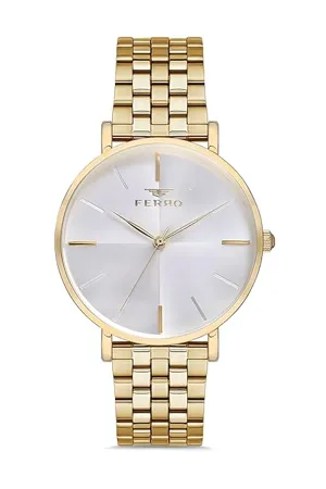 Ferro Lucca Analog Round Dial Women s Watch with Mesh Strap